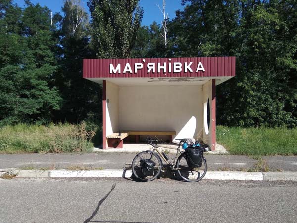 cyclotouriste en Ukraine